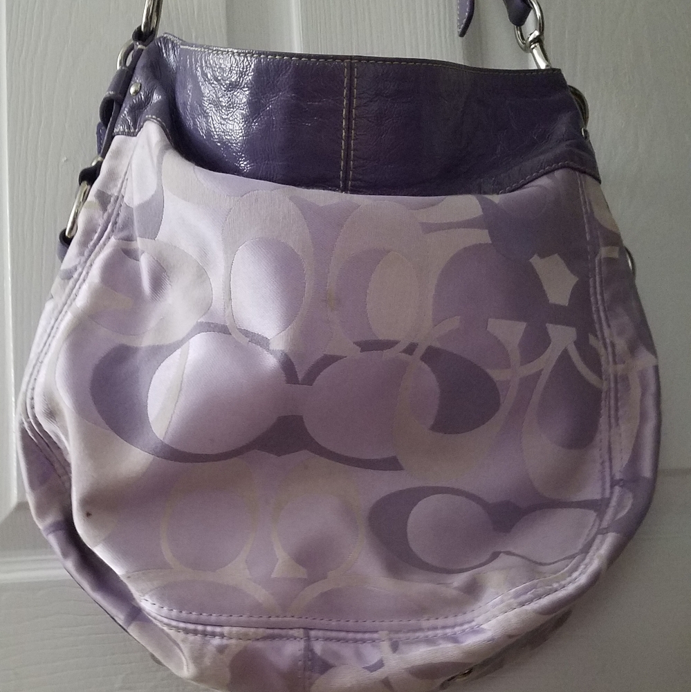 Coach purple large tote